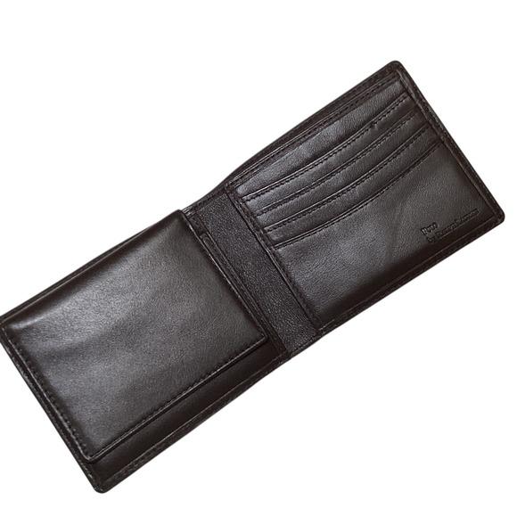 Polo Ralph Lauren Brown Leather Bi Fold Passcase Wallet Men New Open Box - Picture 9 of 16